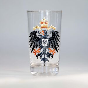 Sklenice s německou jednohlavou orlicí