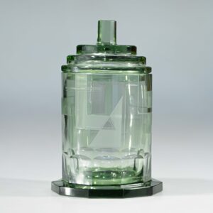Art Deco skleněná dóza