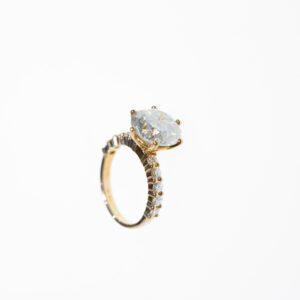 Zlatý prsten s diamantem 4,37 ct